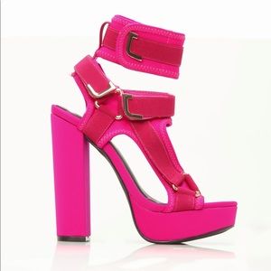 Pink Chunky Heels